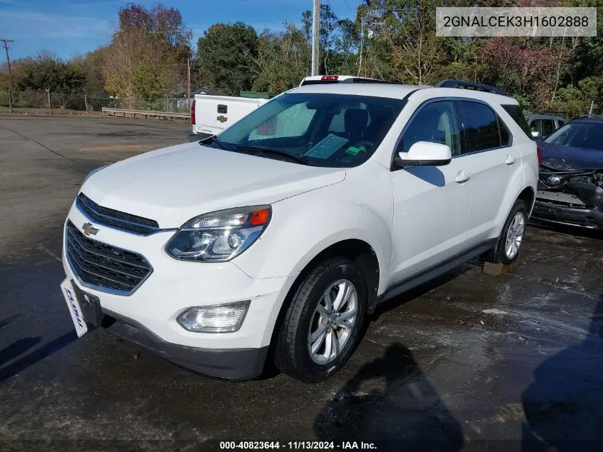 2017 Chevrolet Equinox Lt VIN: 2GNALCEK3H1602888 Lot: 40823644