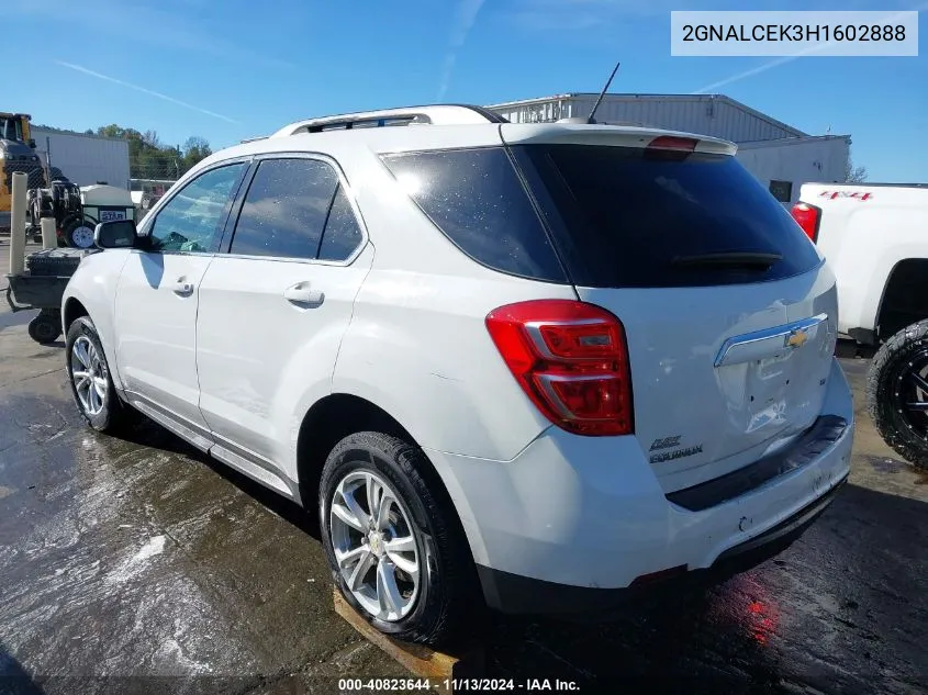 2017 Chevrolet Equinox Lt VIN: 2GNALCEK3H1602888 Lot: 40823644