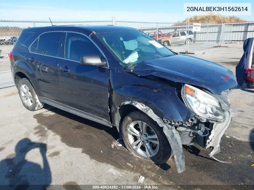 2017 Chevrolet Equinox Ls VIN: 2GNALBEK3H1562614 Lot: 40824392