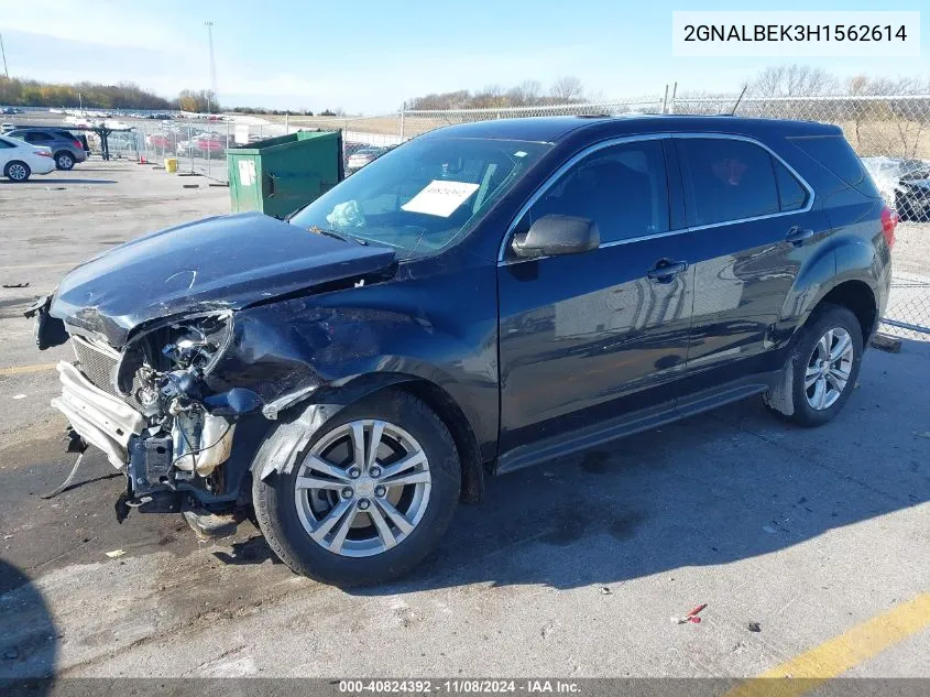 2017 Chevrolet Equinox Ls VIN: 2GNALBEK3H1562614 Lot: 40824392