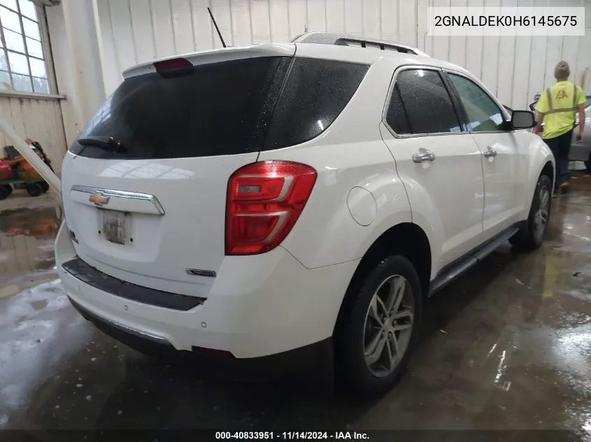 2017 Chevrolet Equinox Premier VIN: 2GNALDEK0H6145675 Lot: 40833951