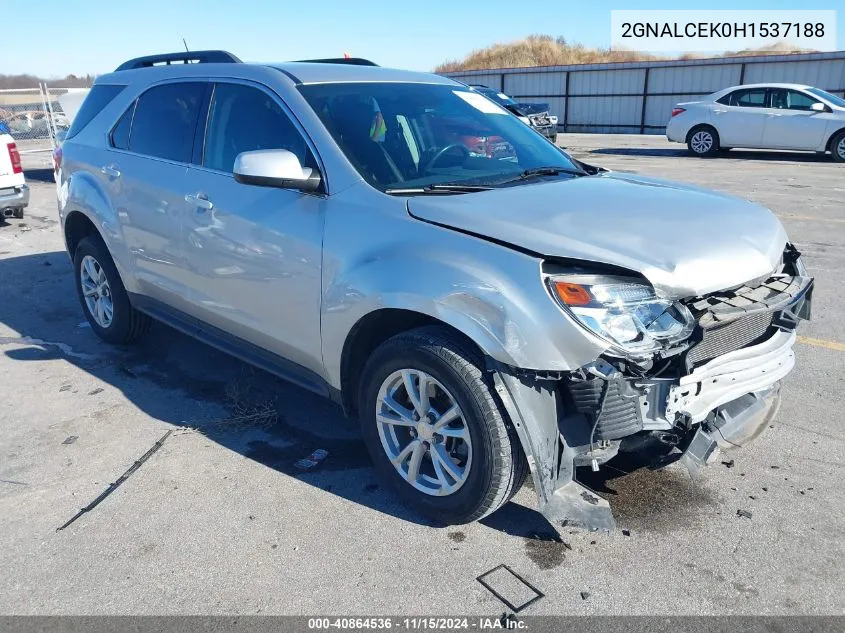 2017 Chevrolet Equinox Lt VIN: 2GNALCEK0H1537188 Lot: 40864536