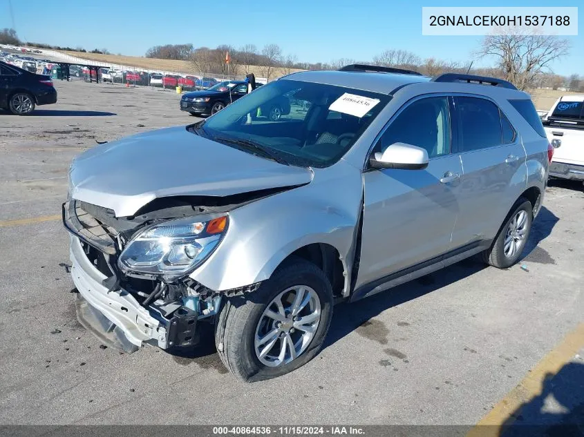 2017 Chevrolet Equinox Lt VIN: 2GNALCEK0H1537188 Lot: 40864536