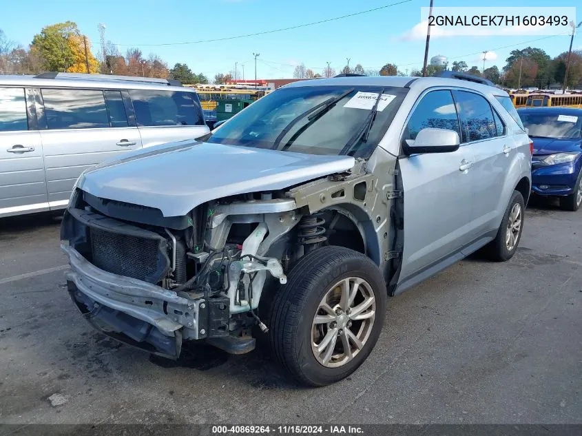 2017 Chevrolet Equinox Lt VIN: 2GNALCEK7H1603493 Lot: 40869264