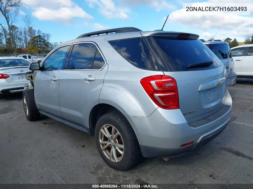 2017 Chevrolet Equinox Lt VIN: 2GNALCEK7H1603493 Lot: 40869264