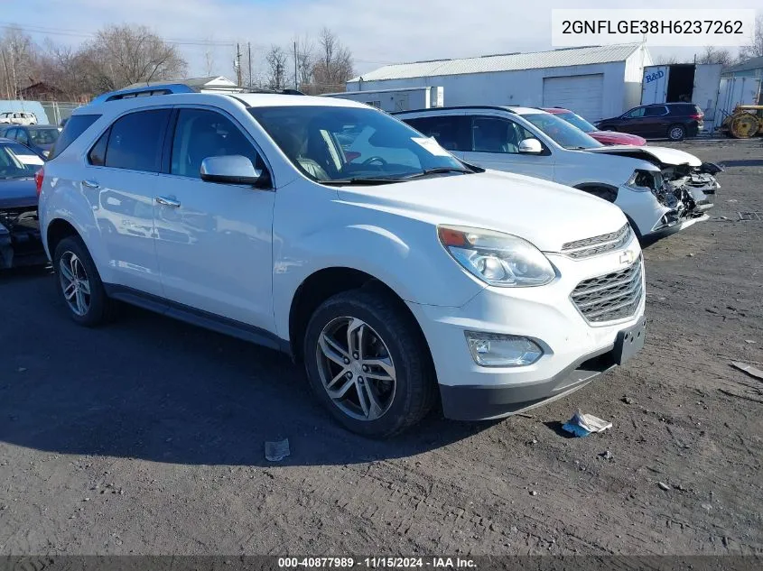 2017 Chevrolet Equinox Premier VIN: 2GNFLGE38H6237262 Lot: 40877989