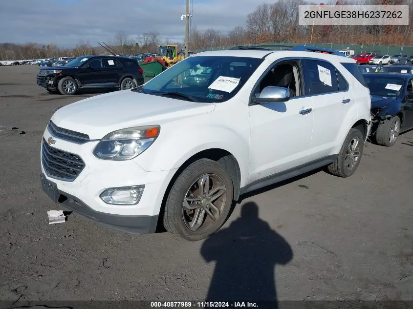 2017 Chevrolet Equinox Premier VIN: 2GNFLGE38H6237262 Lot: 40877989