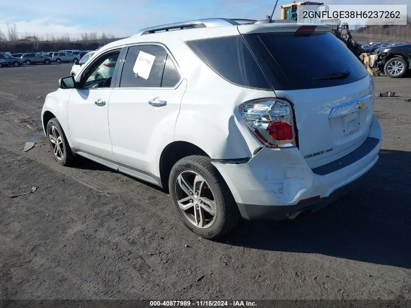 2017 Chevrolet Equinox Premier VIN: 2GNFLGE38H6237262 Lot: 40877989