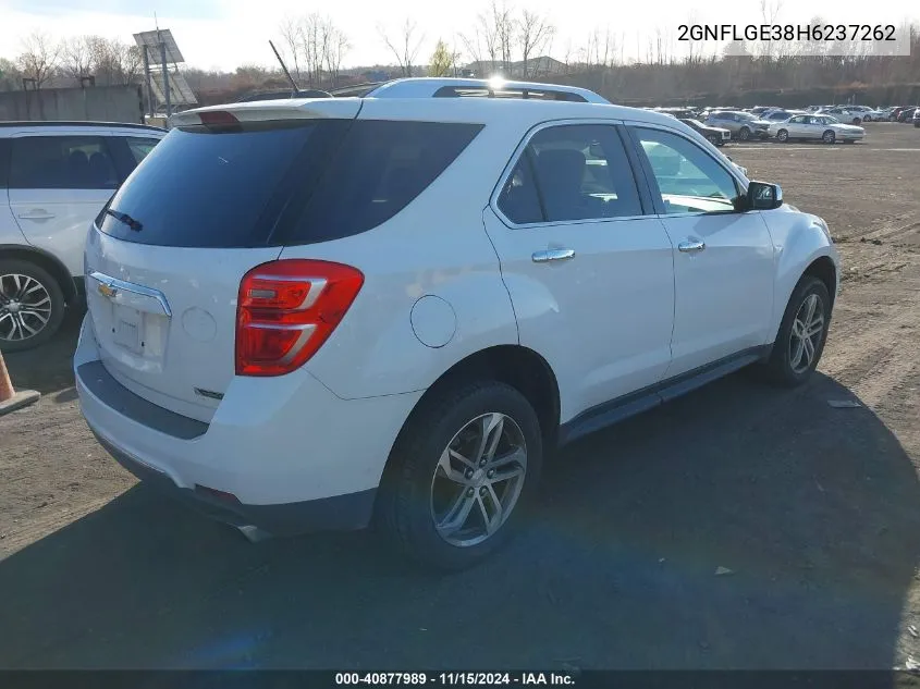 2017 Chevrolet Equinox Premier VIN: 2GNFLGE38H6237262 Lot: 40877989