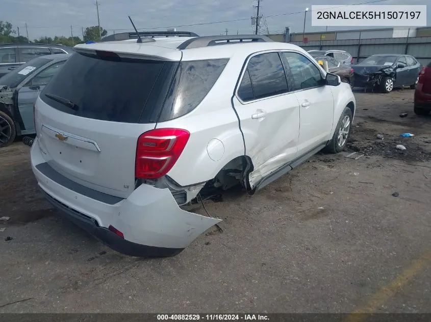 2017 Chevrolet Equinox Lt VIN: 2GNALCEK5H1507197 Lot: 40882529