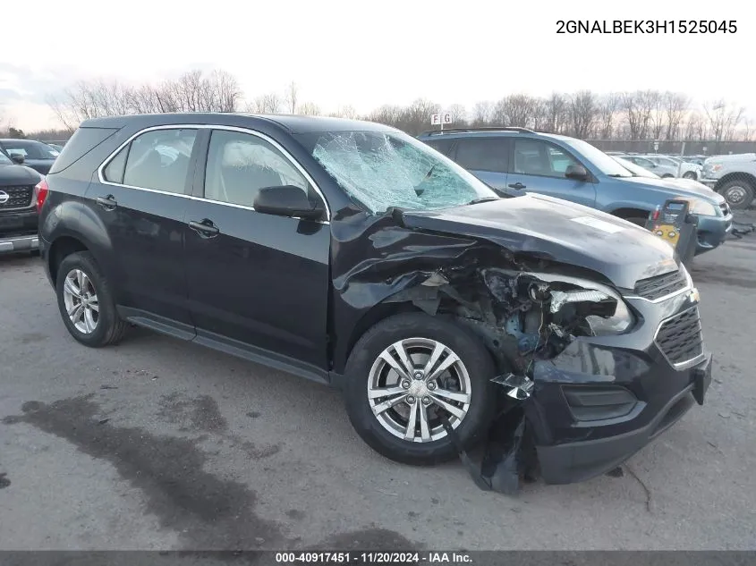 2017 Chevrolet Equinox Ls VIN: 2GNALBEK3H1525045 Lot: 40917451