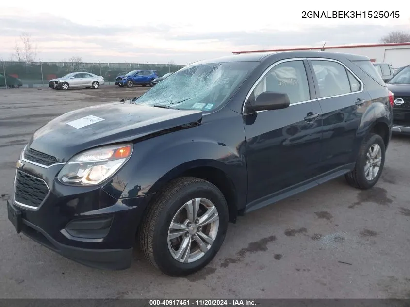 2017 Chevrolet Equinox Ls VIN: 2GNALBEK3H1525045 Lot: 40917451