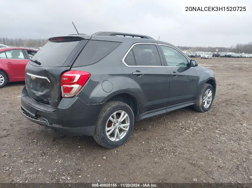 2017 Chevrolet Equinox Lt VIN: 2GNALCEK3H1520725 Lot: 40920155