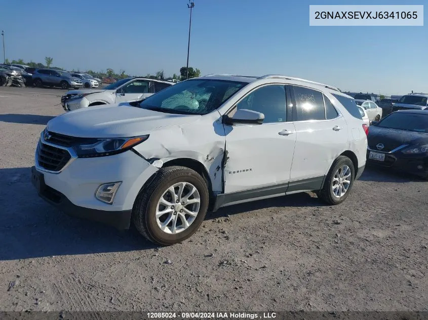 2018 Chevrolet Equinox VIN: 2GNAXSEVXJ6341065 Lot: 12085024