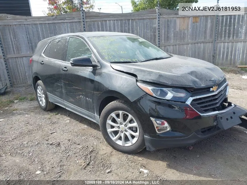 2018 Chevrolet Equinox VIN: 2GNAXJEV2J6181953 Lot: 12089189