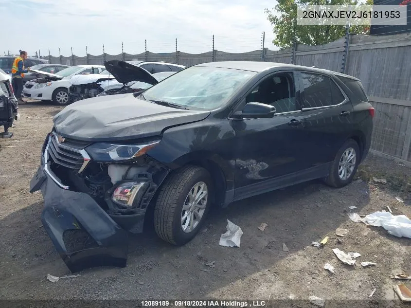 2018 Chevrolet Equinox VIN: 2GNAXJEV2J6181953 Lot: 12089189