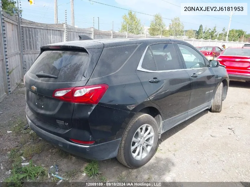 2018 Chevrolet Equinox VIN: 2GNAXJEV2J6181953 Lot: 12089189