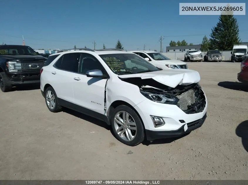 2018 Chevrolet Equinox Premier VIN: 2GNAXWEX5J6269605 Lot: 12089747