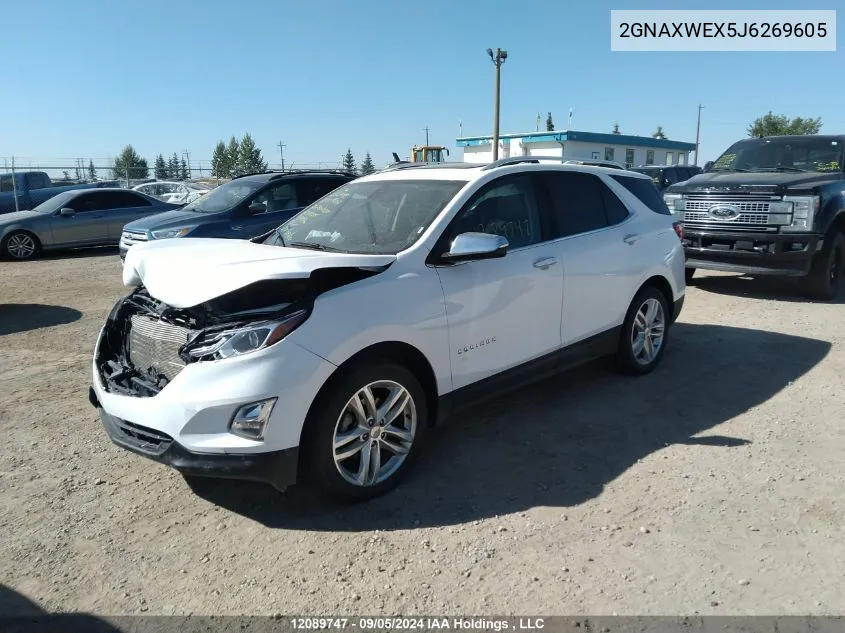 2018 Chevrolet Equinox Premier VIN: 2GNAXWEX5J6269605 Lot: 12089747