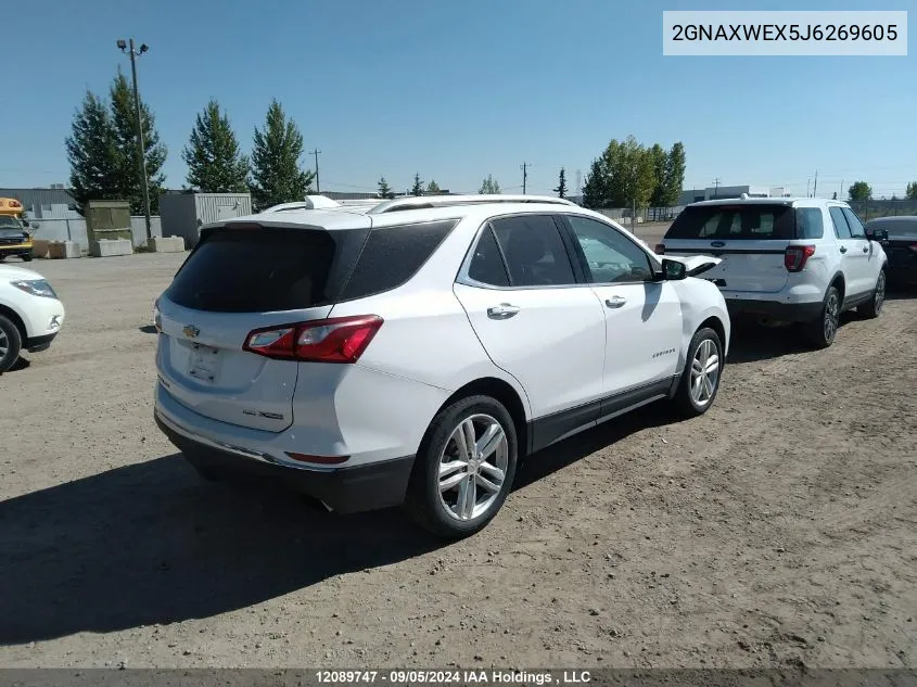 2018 Chevrolet Equinox Premier VIN: 2GNAXWEX5J6269605 Lot: 12089747