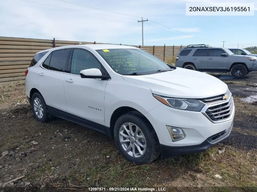 2018 Chevrolet Equinox VIN: 2GNAXSEV3J6195561 Lot: 12097571