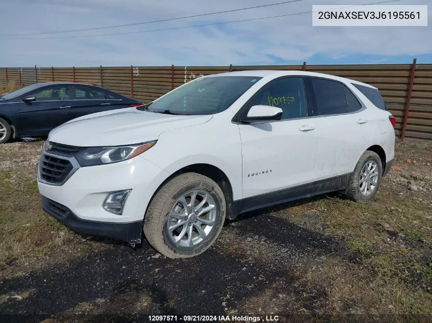 2018 Chevrolet Equinox VIN: 2GNAXSEV3J6195561 Lot: 12097571