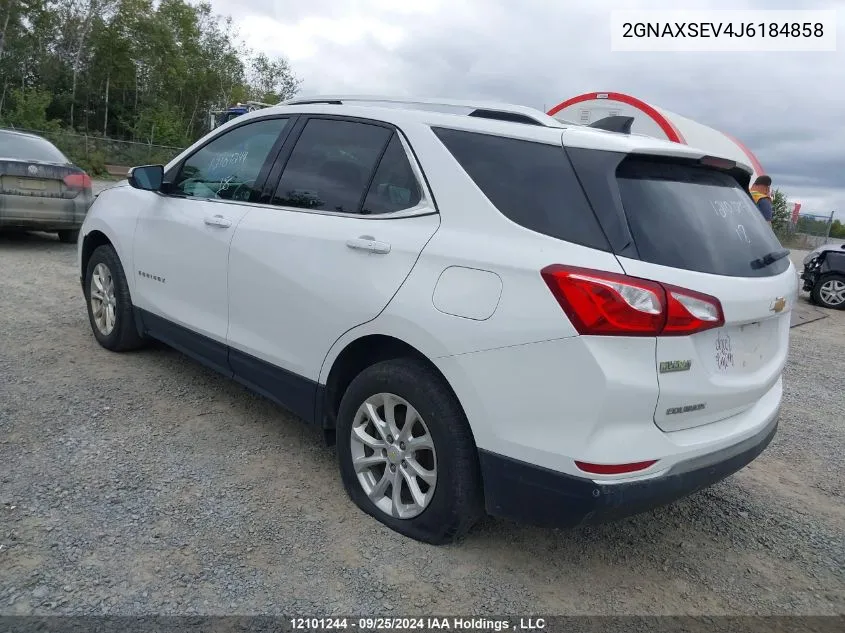 2018 Chevrolet Equinox VIN: 2GNAXSEV4J6184858 Lot: 12101244