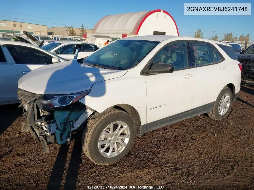 2018 Chevrolet Equinox VIN: 2GNAXREV8J6241748 Lot: 12120733