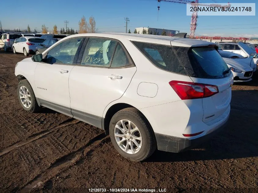 2018 Chevrolet Equinox VIN: 2GNAXREV8J6241748 Lot: 12120733