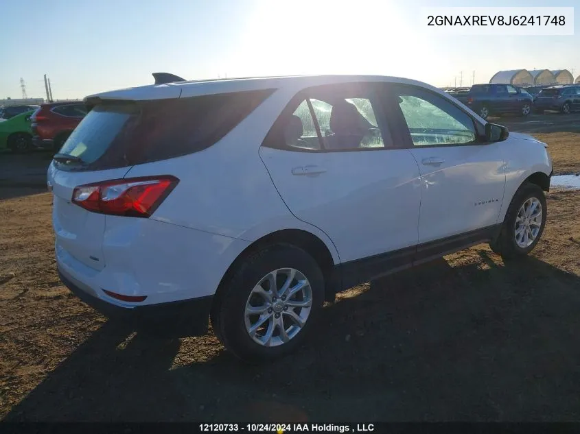 2018 Chevrolet Equinox VIN: 2GNAXREV8J6241748 Lot: 12120733