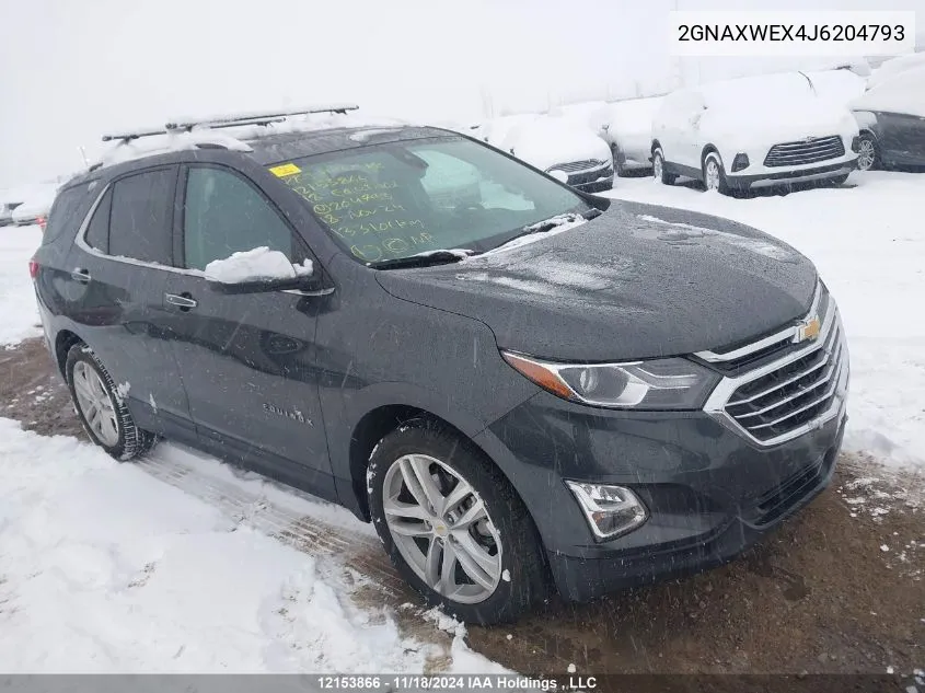 2018 Chevrolet Equinox VIN: 2GNAXWEX4J6204793 Lot: 12153866