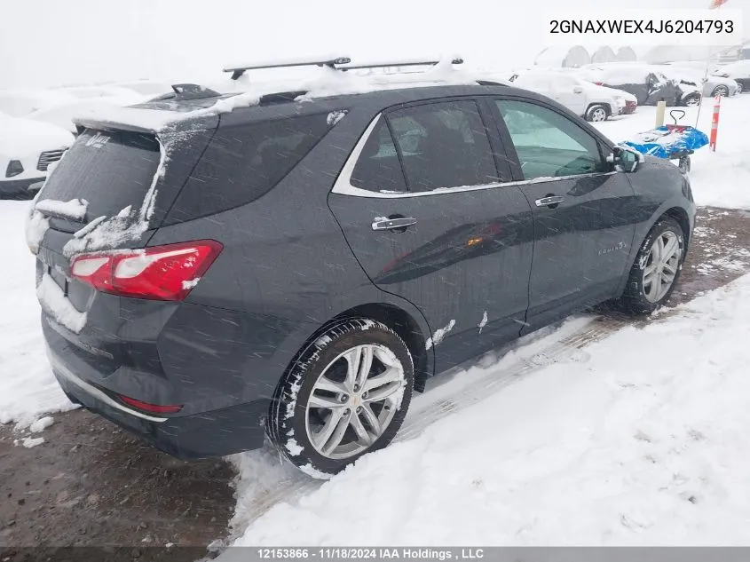 2018 Chevrolet Equinox VIN: 2GNAXWEX4J6204793 Lot: 12153866