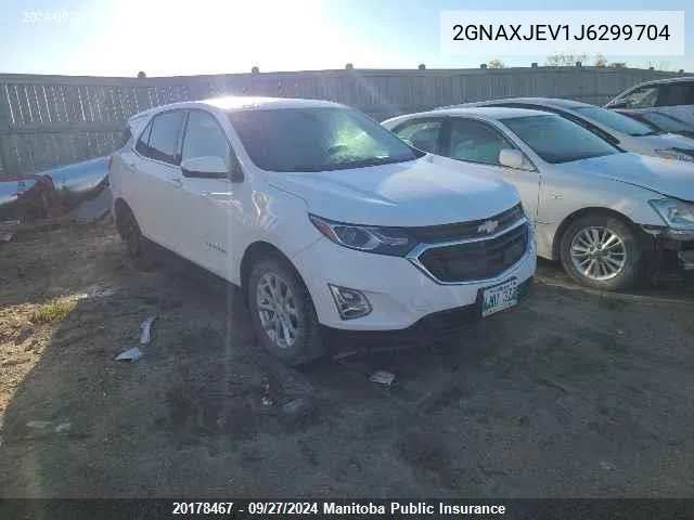 2GNAXJEV1J6299704 2018 Chevrolet Equinox Lt