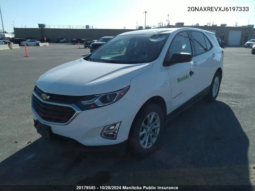 2018 Chevrolet Equinox Ls VIN: 2GNAXREVXJ6197333 Lot: 20179545