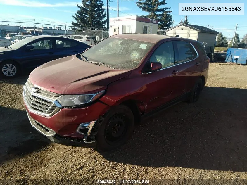 2018 Chevrolet Equinox Lt VIN: 2GNAXSEVXJ6155543 Lot: 30048832