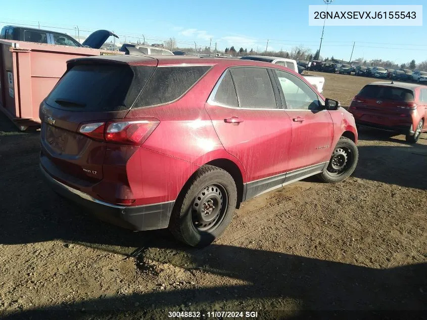 2018 Chevrolet Equinox Lt VIN: 2GNAXSEVXJ6155543 Lot: 30048832