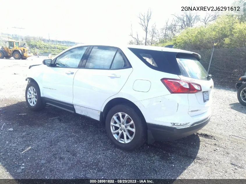 2018 Chevrolet Equinox Ls VIN: 2GNAXREV2J6291612 Lot: 35981822