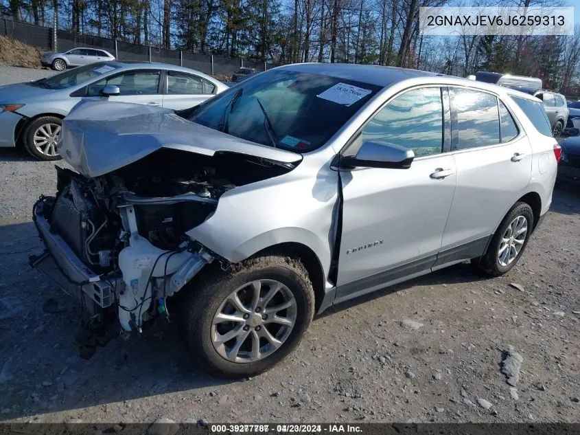 2018 Chevrolet Equinox Lt VIN: 2GNAXJEV6J6259313 Lot: 39277787