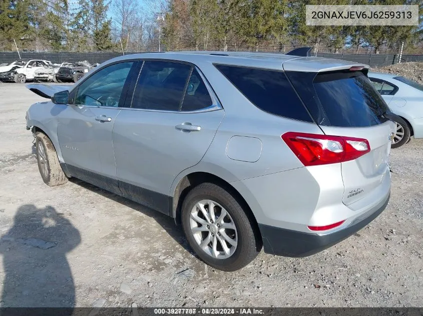 2018 Chevrolet Equinox Lt VIN: 2GNAXJEV6J6259313 Lot: 39277787