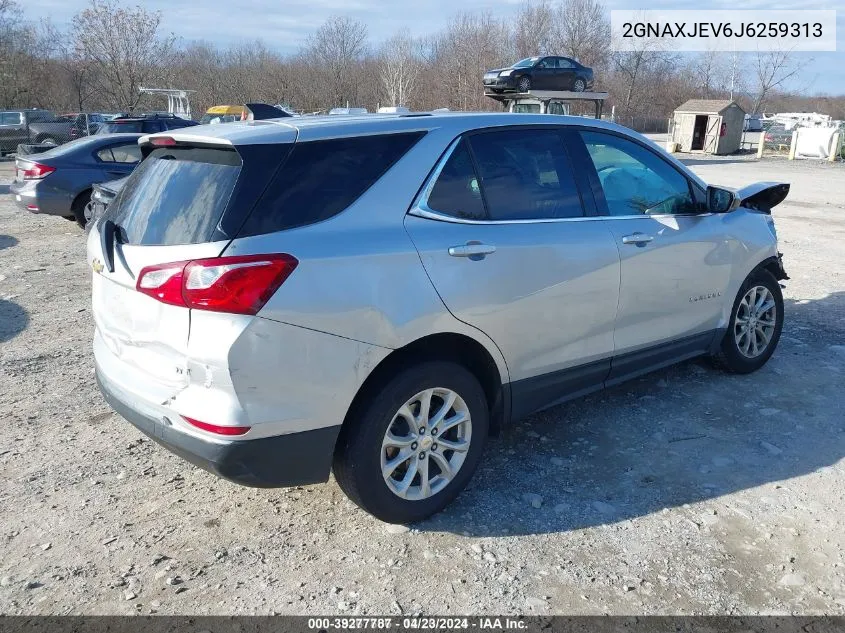 2018 Chevrolet Equinox Lt VIN: 2GNAXJEV6J6259313 Lot: 39277787