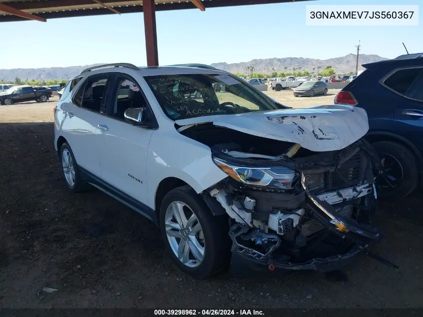 2018 Chevrolet Equinox Premier VIN: 3GNAXMEV7JS560367 Lot: 39298962