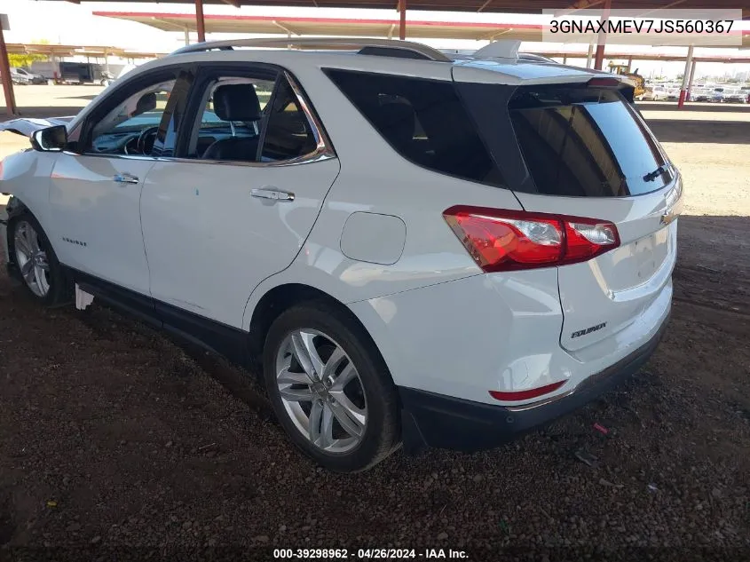 3GNAXMEV7JS560367 2018 Chevrolet Equinox Premier