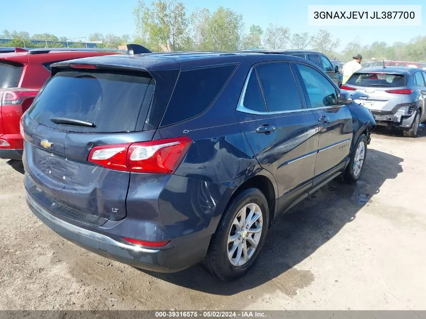 3GNAXJEV1JL387700 2018 Chevrolet Equinox Lt