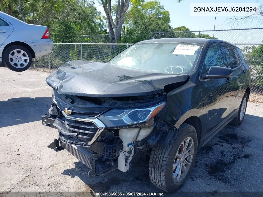 2GNAXJEV6J6204294 2018 Chevrolet Equinox Lt