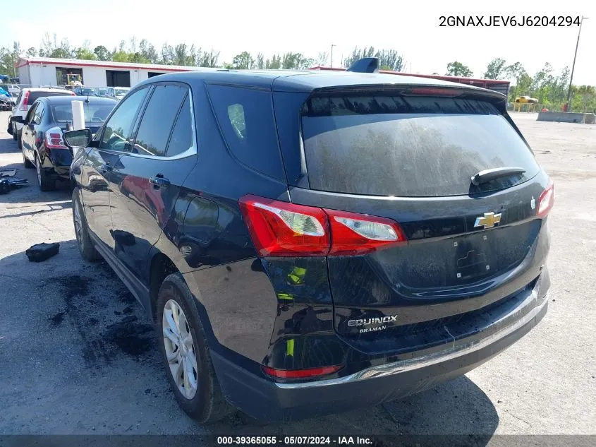 2GNAXJEV6J6204294 2018 Chevrolet Equinox Lt