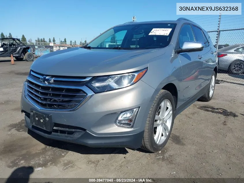 2018 Chevrolet Equinox Premier VIN: 3GNAXNEX9JS632368 Lot: 39477045