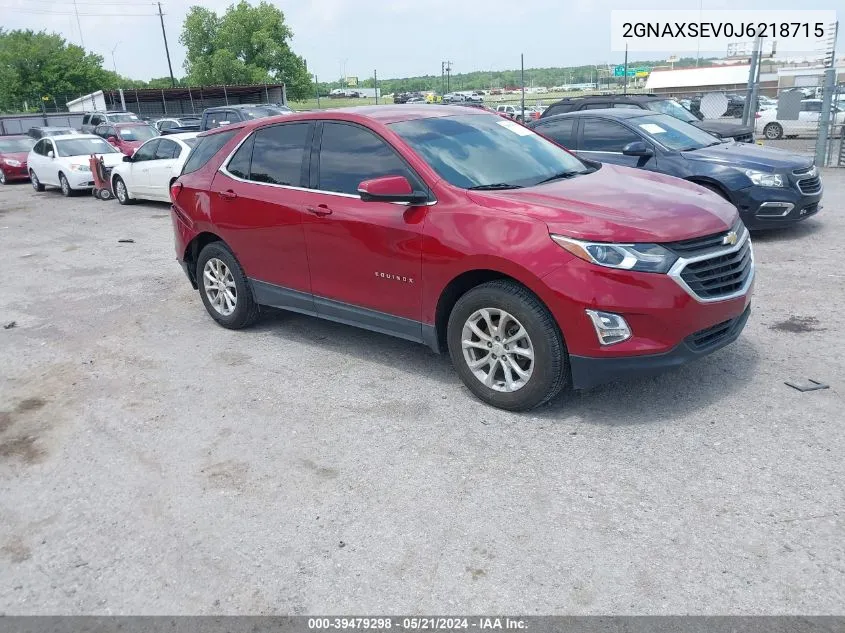 2018 Chevrolet Equinox Lt VIN: 2GNAXSEV0J6218715 Lot: 39479298