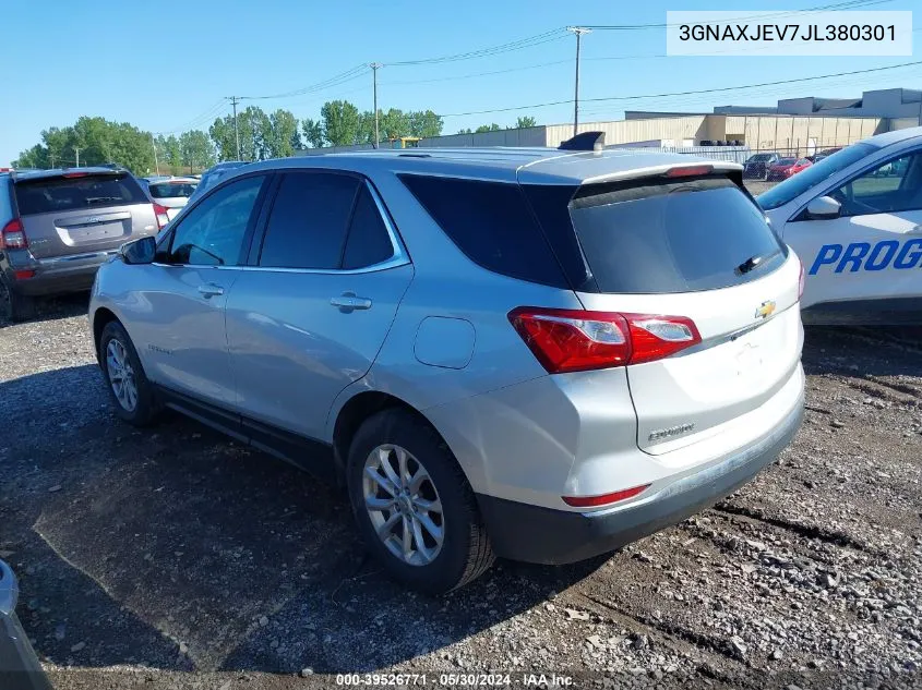 2018 Chevrolet Equinox Lt VIN: 3GNAXJEV7JL380301 Lot: 39526771