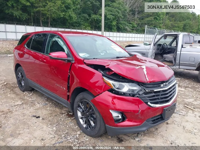 2018 Chevrolet Equinox Lt VIN: 3GNAXJEV4JS567503 Lot: 39593556