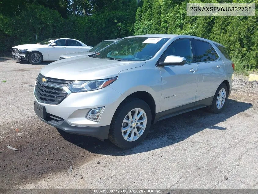 2018 Chevrolet Equinox Lt VIN: 2GNAXSEV6J6332735 Lot: 39600772